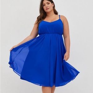 NWT Torrid Midi Chiffon Pleated Dress Sz 3